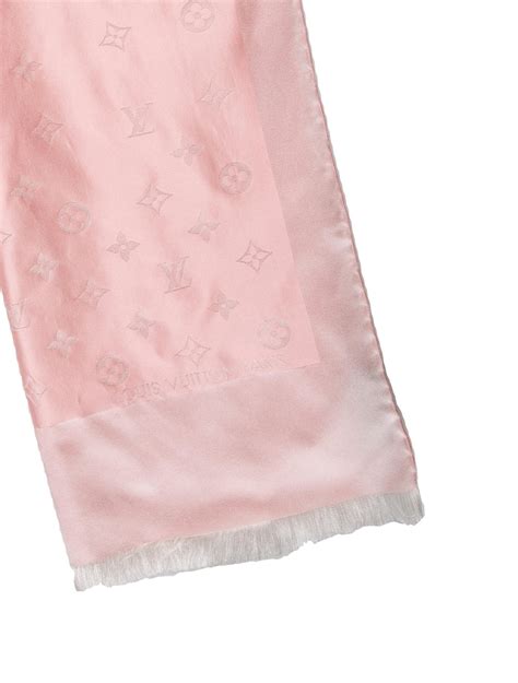 louis vuitton monogram scarf pink